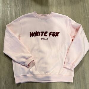 White Fox Boutique Light Pink Crew Neck Sweater